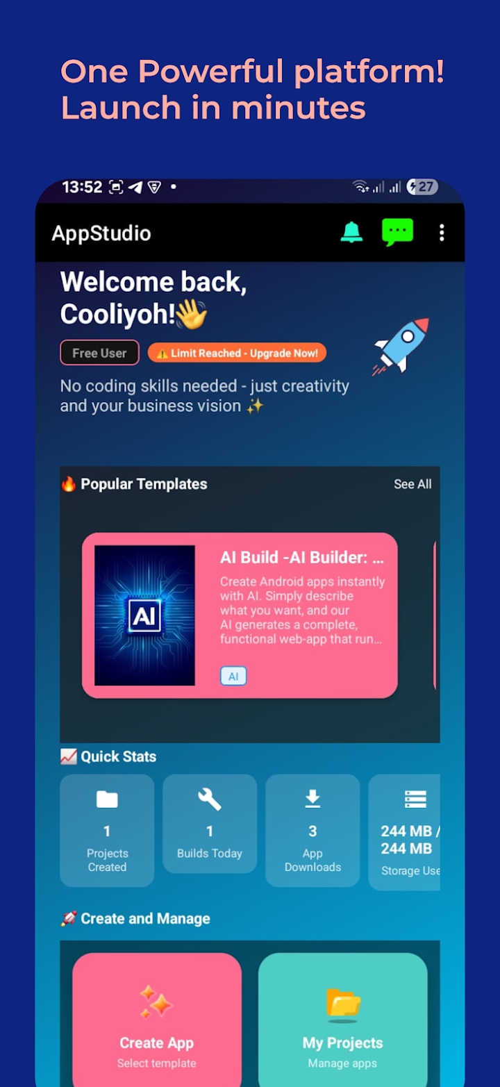 AppStudio-Android App Builder screenshot