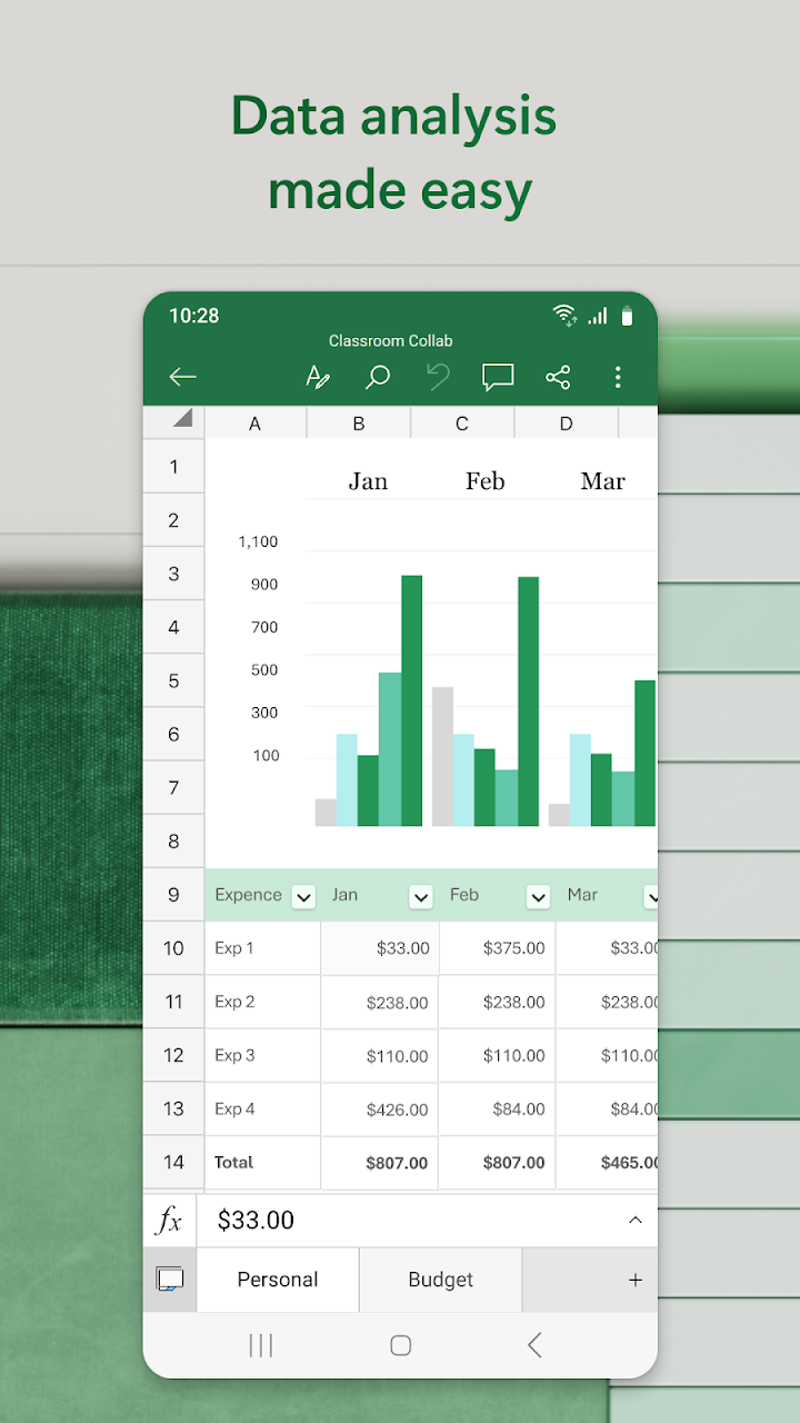 Microsoft Excel: Spreadsheets screenshot