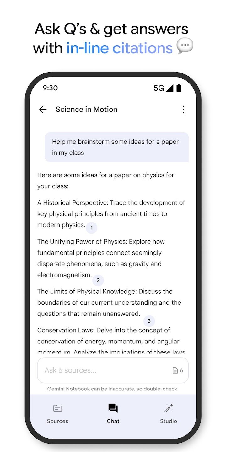 Gemini Notebook screenshot