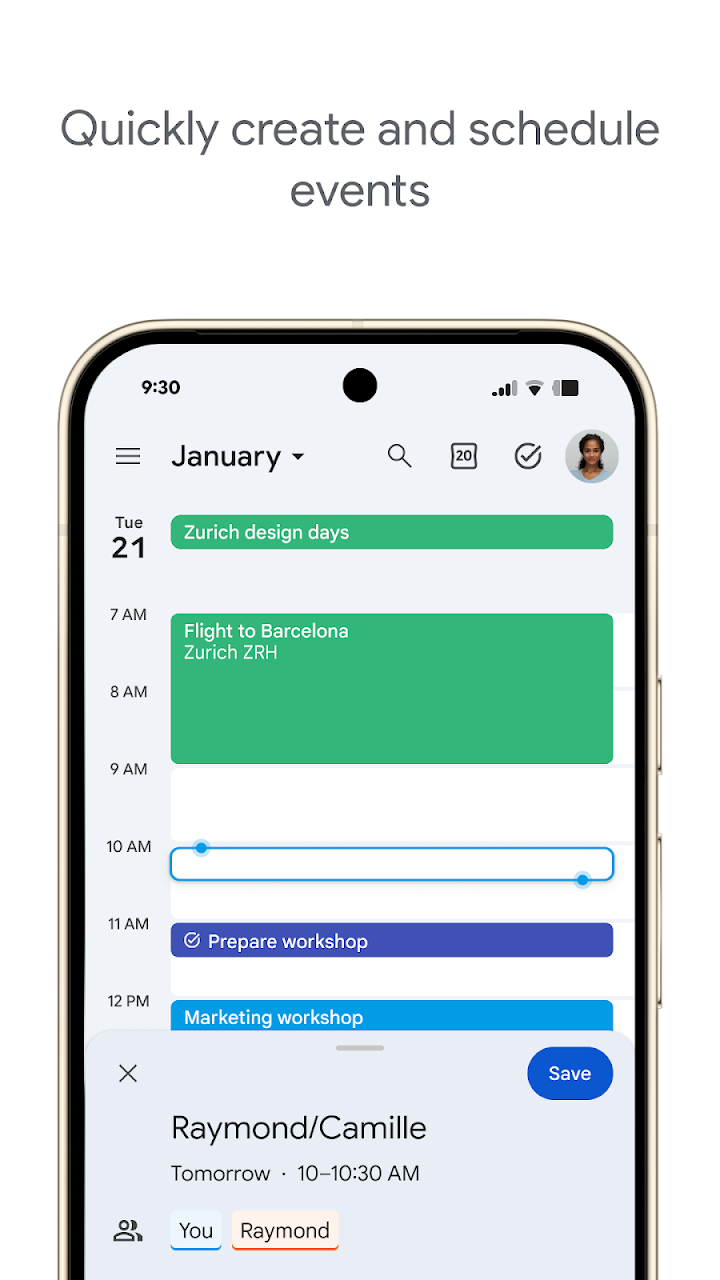 Google Calendar screenshot