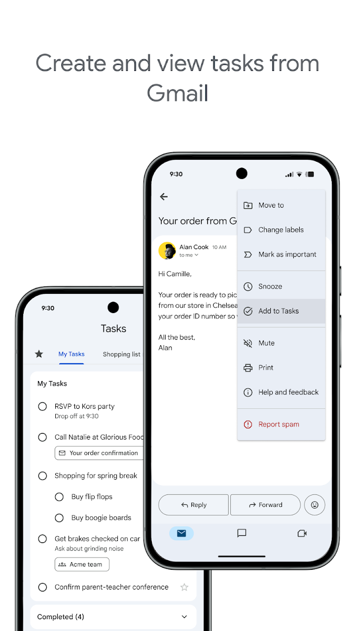 Google Tasks screenshot