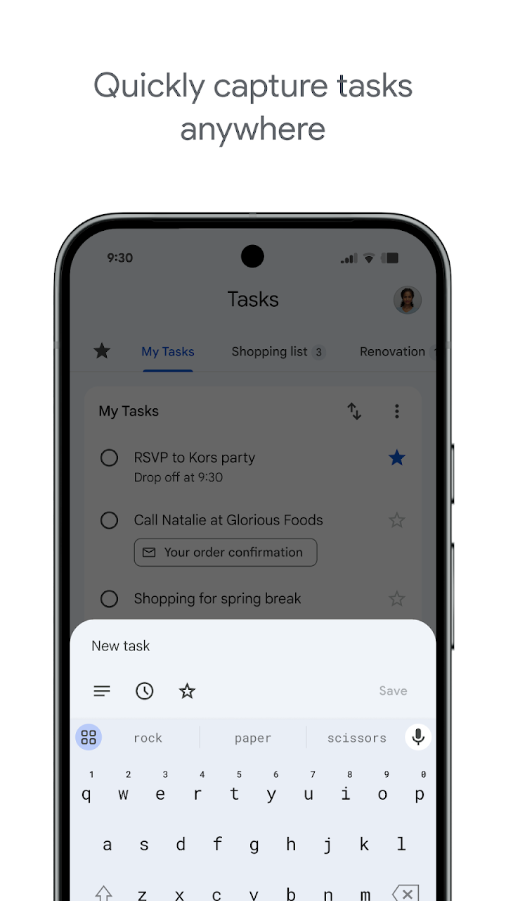Google Tasks screenshot
