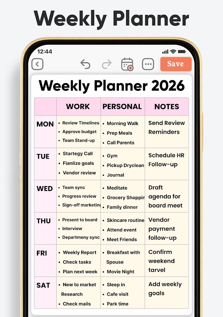 Daily Planner, To Do List screenshot