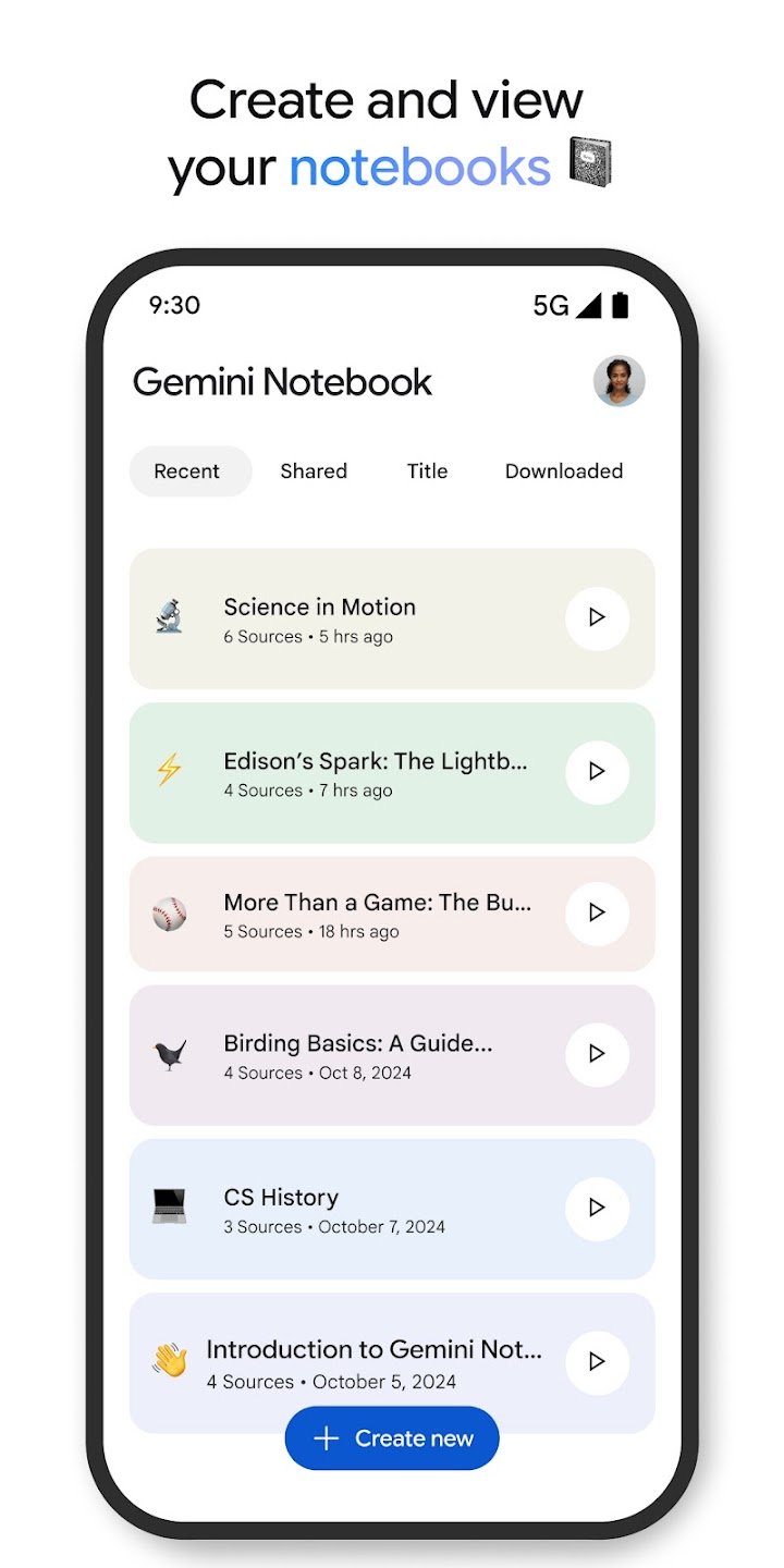 Gemini Notebook screenshot