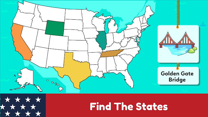 USA Map Kids Geography Games screenshot
