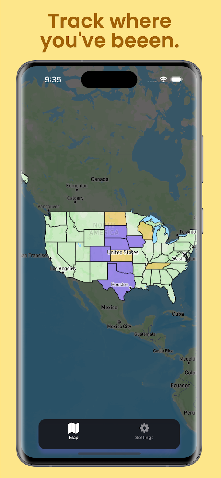 USA States - Map Tracker screenshot