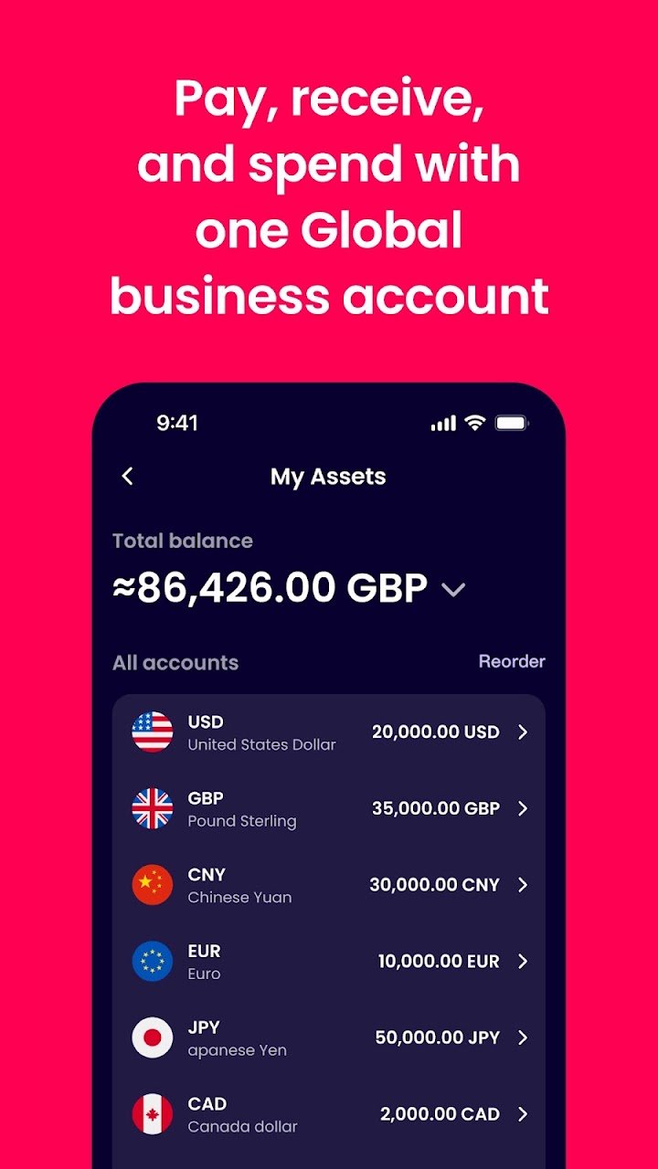 WorldFirst: Global Payments screenshot